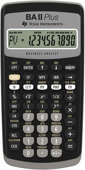 Picture of Texas Instruments BA II PLUS Financial calculator