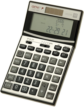 hms qp genie calculatrice affichage convertisseur classique tischrechner franc chiffres indicateur heure argent datums stelliger kaufmnnischer calculators