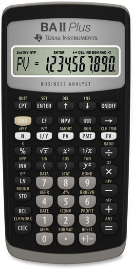 Picture of Texas Instruments  TI BA II + Financial Calculator