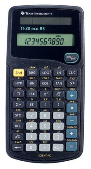 Picture of Texas Instruments 30 ECO RS Scientific Calculator