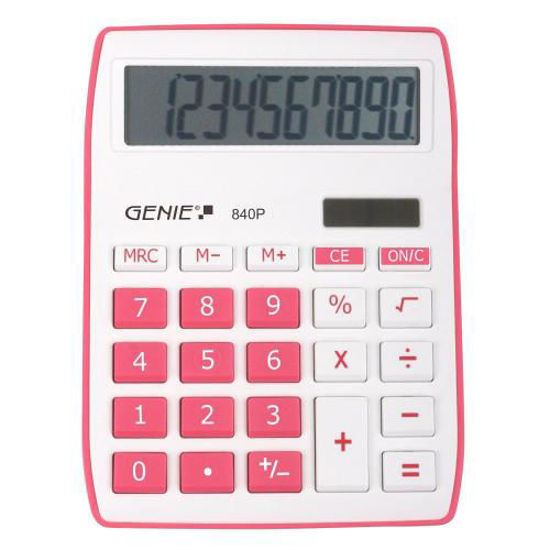 Picture of Genie 840P pink Desktop calculator